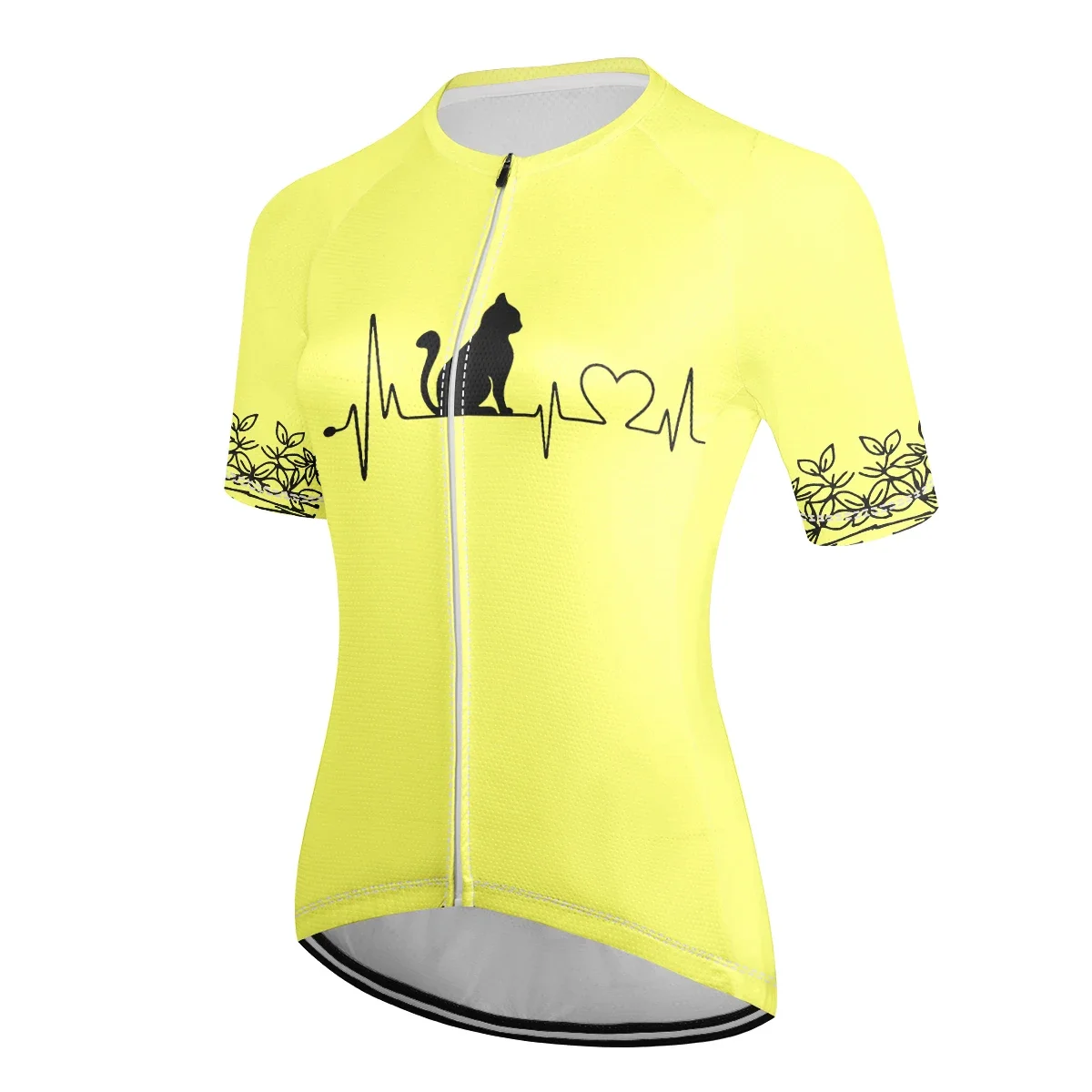 New cat heartbeat pattern cycling clothing professional women\'s cycling clothing summer breathable short-sleeved clothing