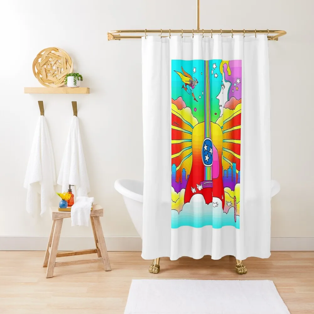 

Peter Max Original Pop Art Shower Curtain Bathroom Decor Elegant Bathroom Curtain