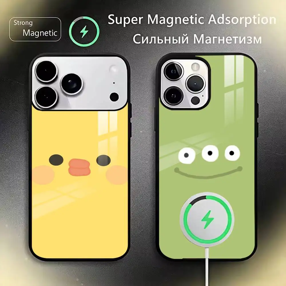

Kawaii Face Phone Case For iPhone17,16,15,14,13,12,11 Plus,Pro Magnetic with Magsafe Wireless Charging