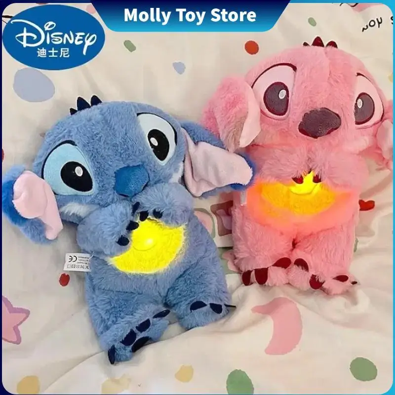 

Оригинальная плюшевая кукла Disney Stitch со светодиодной подсветкой, фигурка героя из мультфильма «Лило Стич», кукла для ребенка, для сна, сопровождающая игрушку, милые подарки