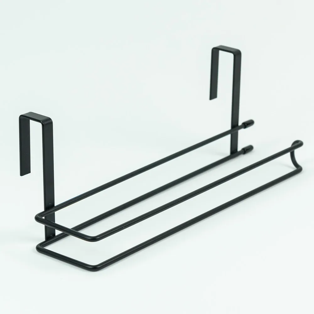Kitchen Towel Holder Lazy Rag Hanger Manganese Steel Punch-free Creative Wall-mounted Roll Paper Holder Rag Storage Rack image 4