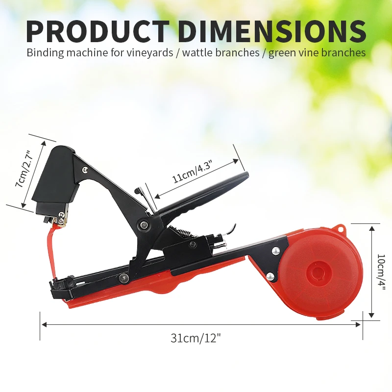 MAGCPEED Garden Tools Kit Hand Tying Machine Tapetools Vegetables Tapener Garter Plants Plant Branch Tapes Hand Tool Garden Kit