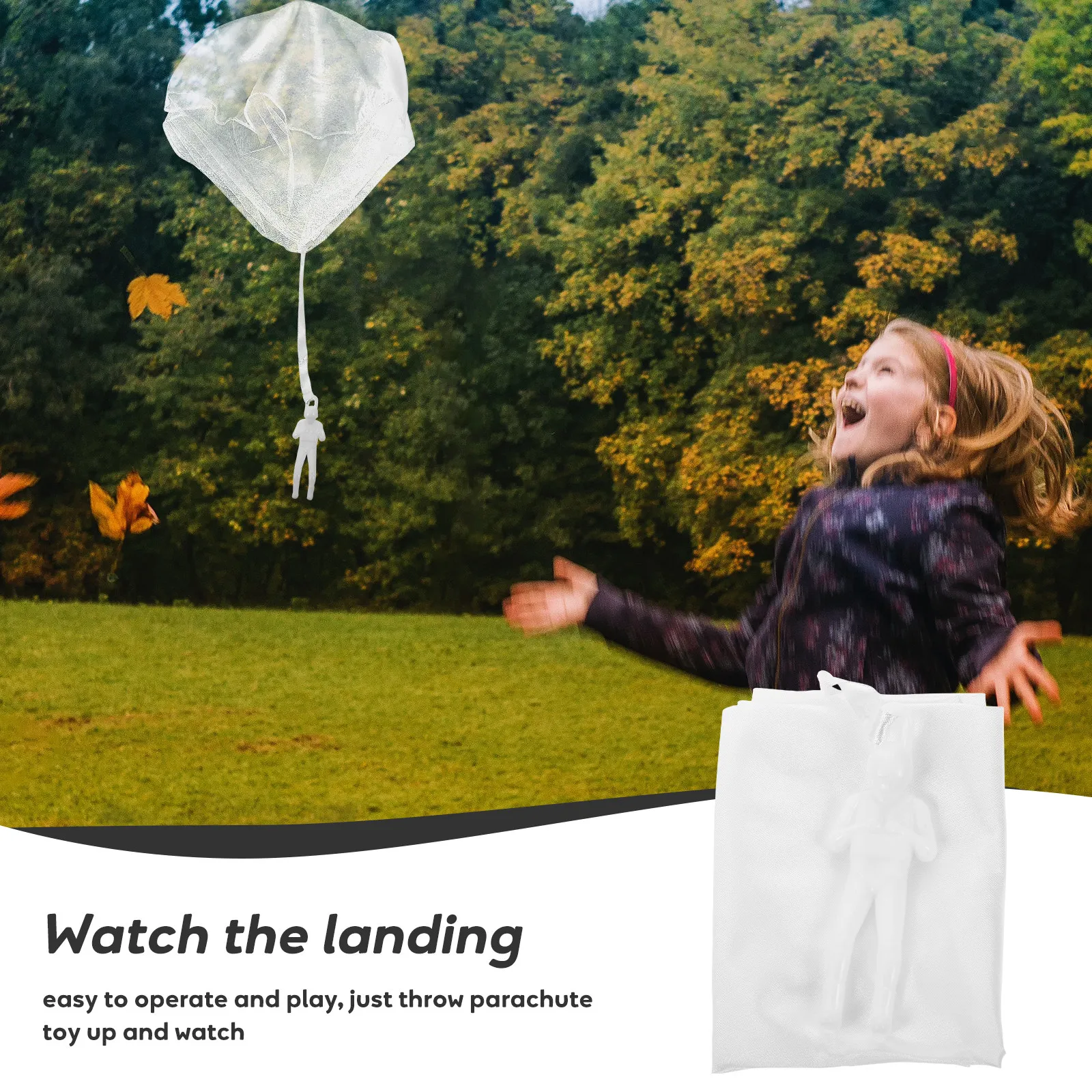 

8Pcs Flying Parachute Soldiers Blank Mini Plaything for Kids DIY Art Craft Outdoor Fun Skill Improvement Gift Idea