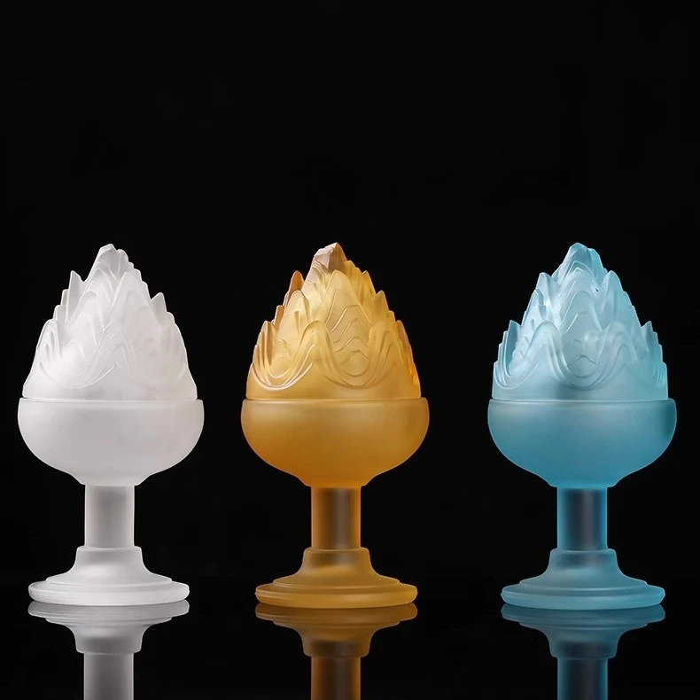 Traditional Chinese Boshan Handmade Glass Incense Holder for Home Decor Art Craft Meditation Wellness