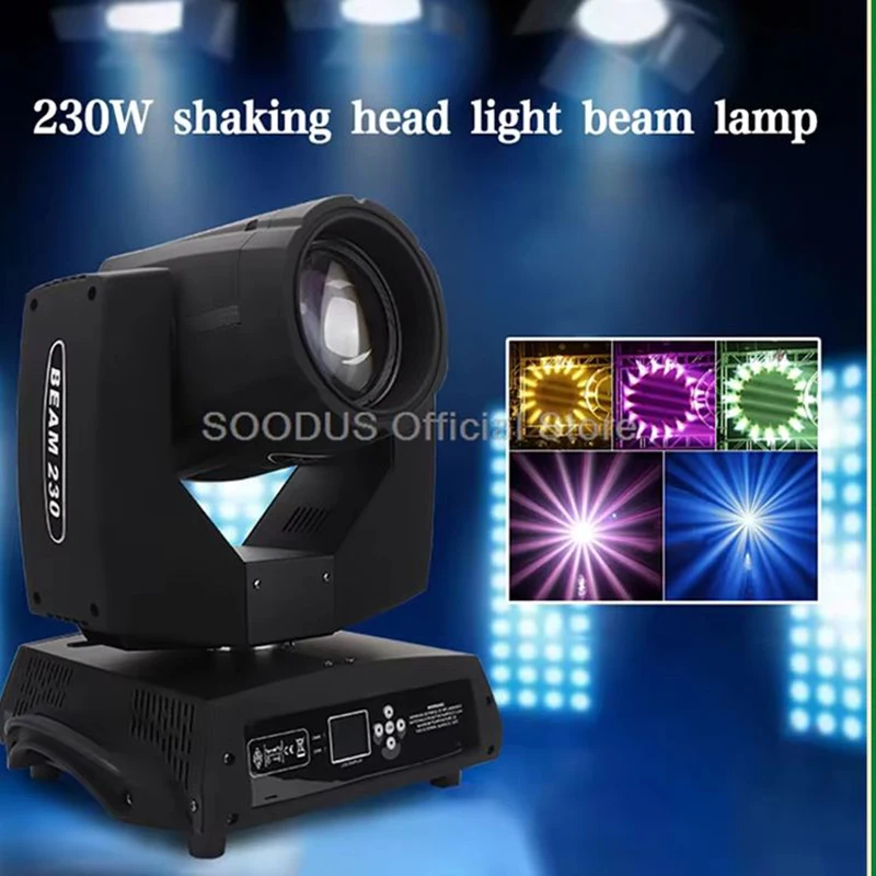 

Beam Light Led Moving Head 230W Infinite Rotation Lighting Pattern Effect Strobe Bar DMX512 Stage Effect DJ Disco Bar Wedding