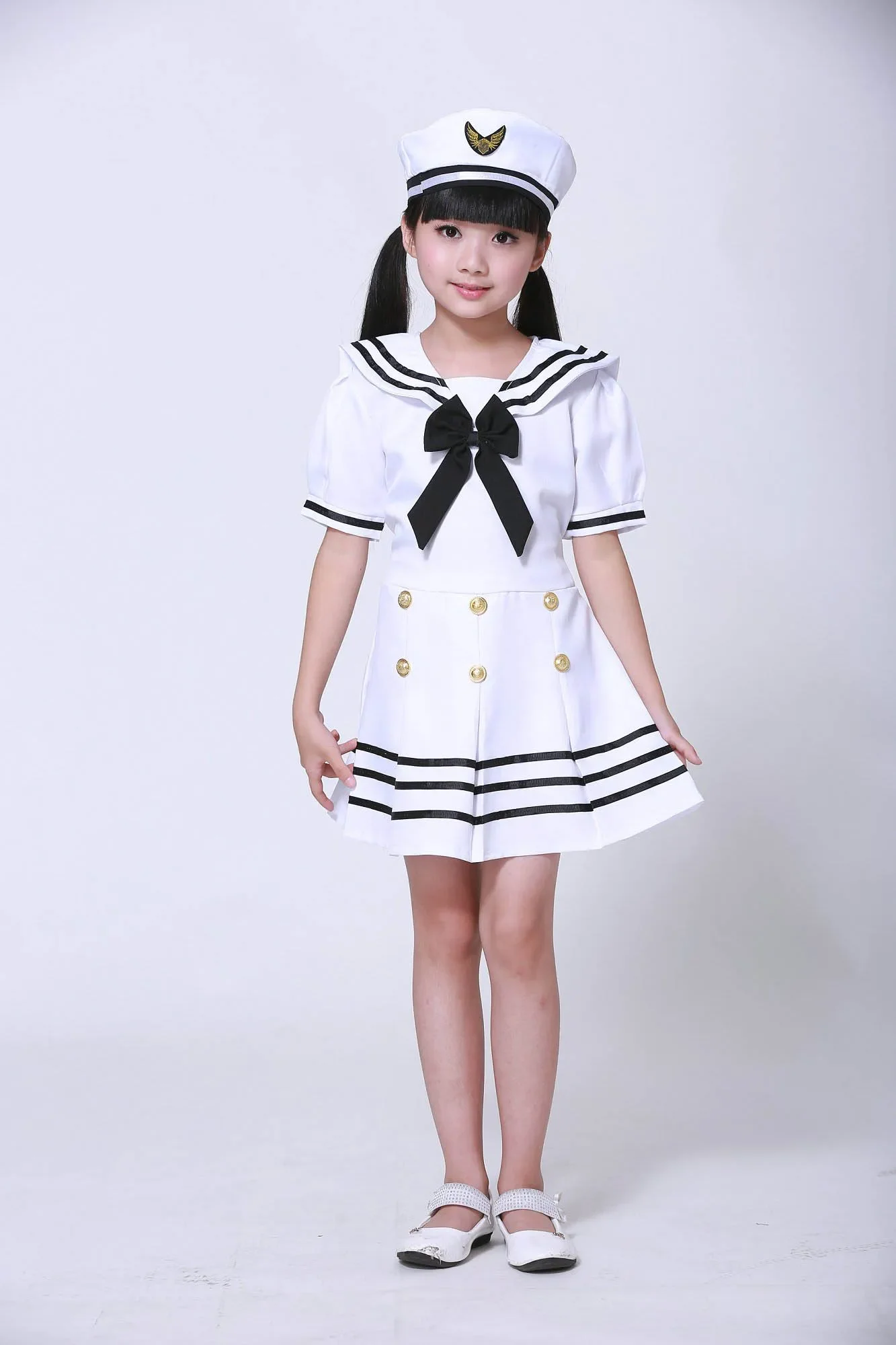 Baby Boys Halloween Navy Cosplay Costumes Army Suit Kids Girls Dress Sailor Uniform Stage Wear Performance Dance Clothing