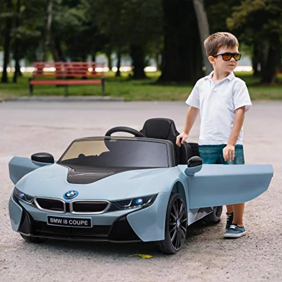 Coche eléctrico I8 Coupe 6V con licencia, coche de paseo para niños, juguete con batería con suspensión de luces de bocina musical con Control remoto