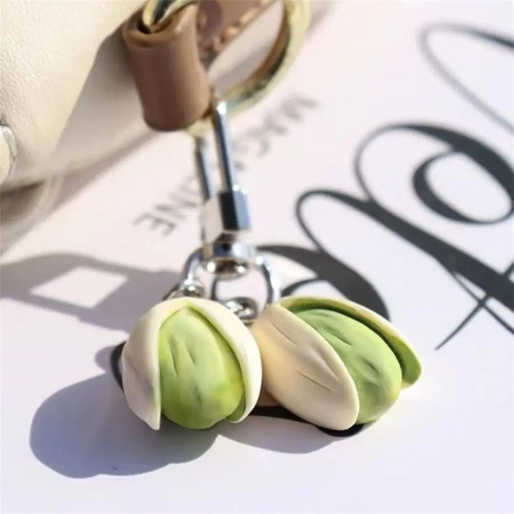 Bag Pendant Simulation Food Keychain Pistachio Car Keychains Food Series Pendant Charms Jewelry Accessories PVC Keychain Women