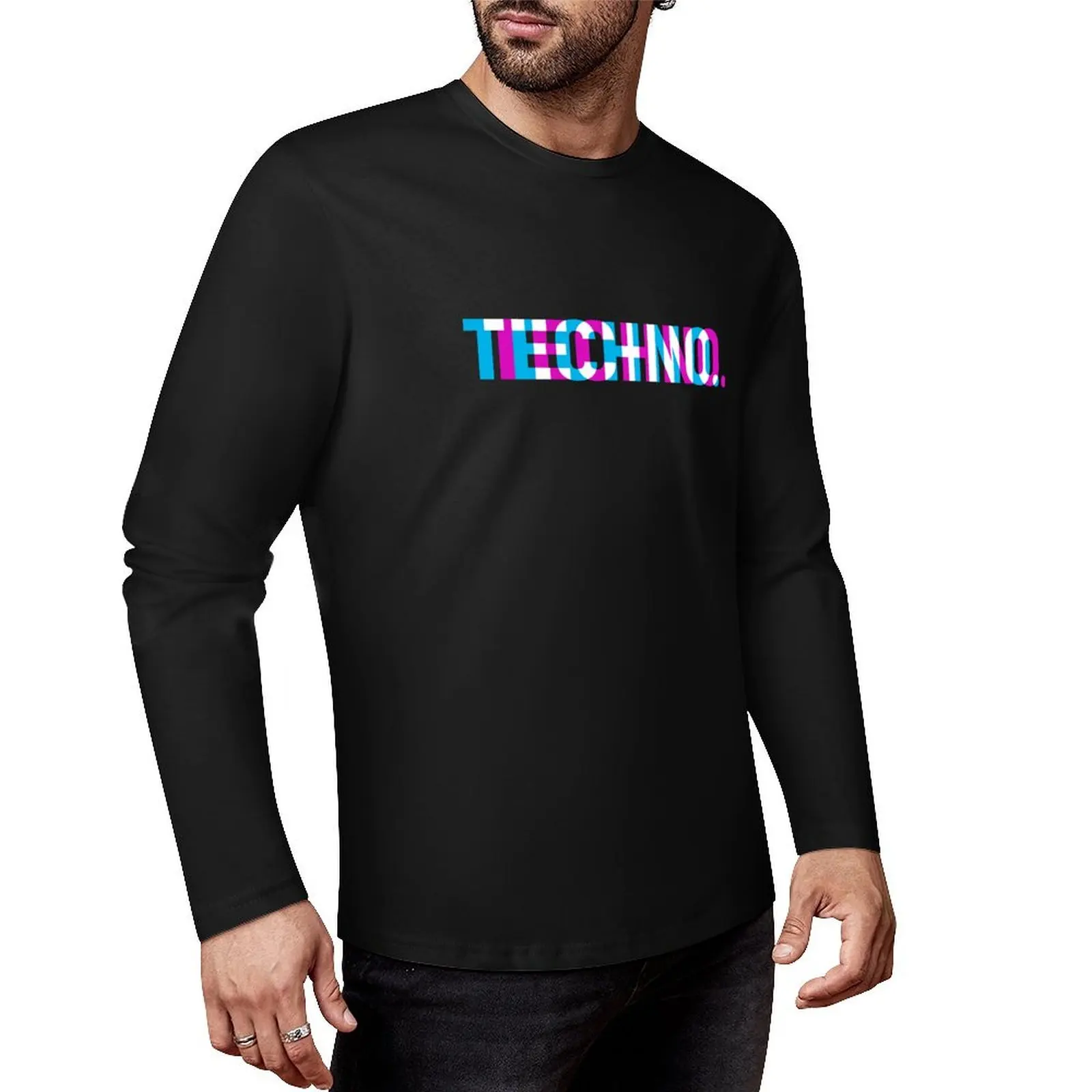 

Длинная футболка Techno, пустые футболки, приталенные футболки для мужчин