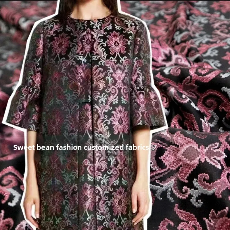 

Золотая парча, жаккардовая ткань с тиснением, винтажный пиджак, окрашенный в пряже, модный европейский брендовый дизайн, ткань для шитья своими руками на метр