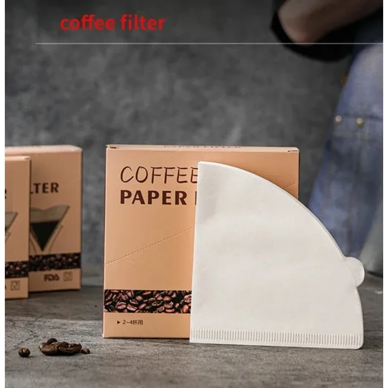 

Coffee Filter Paper Handmade Coffee Special Cone-Shape Filter Paper Environmentally Friendly Log Pulp Coffee Brewing Filter Bag