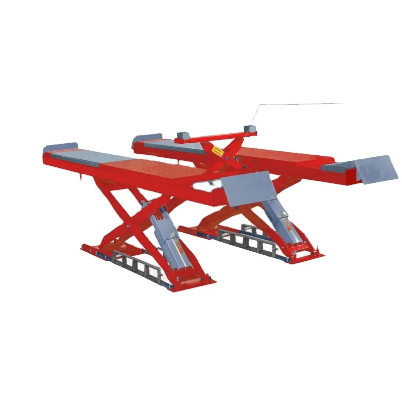 5.5t scissor lift platform for wheel alignment work car scissor lifts with rolling jack auto hoist