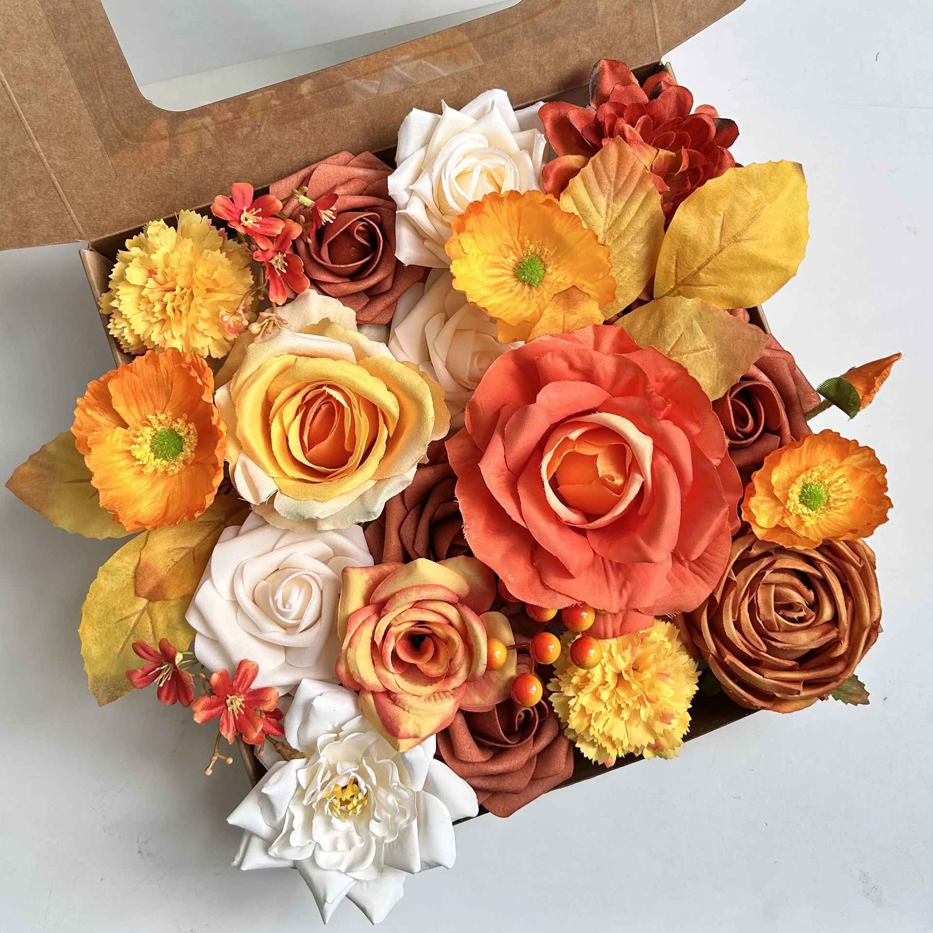 الخريف الشتاء الزهور الاصطناعية لتقوم بها بنفسك هدية صندوق يده باقة الزفاف الديكور عبر الحدود منتج جديد ترتيب زهور وهمية #2