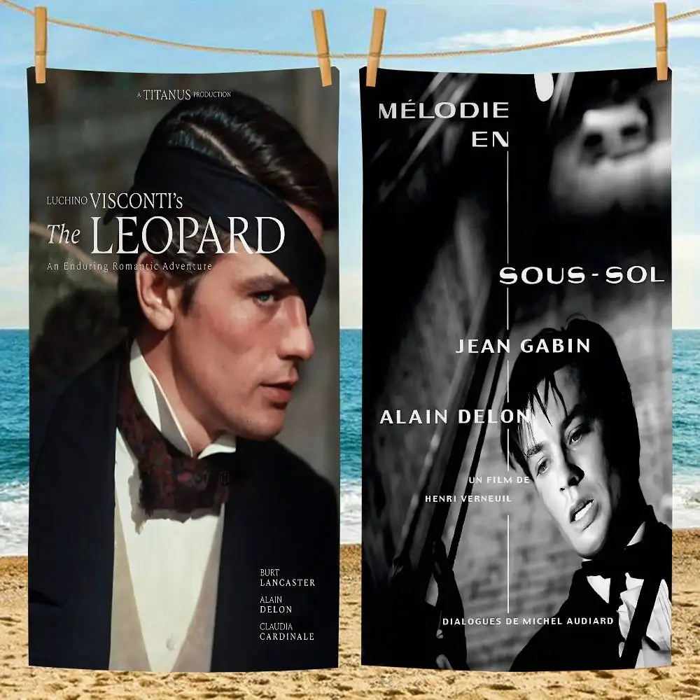 

Пляжное полотенце знаменитой кинозвезды Ален Делон для детей, персонализированное банное полотенце, полотенце для бассейна, подарок для отпуска, полотенце для пикника, подарок на вечеринку