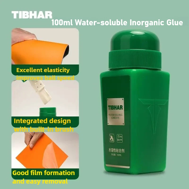 

TIBHAR 100ml Table Tennis Rubber Water-soluble Inorganic Glue Strong Adhesion,Superior Film-forming Capability With an Brush