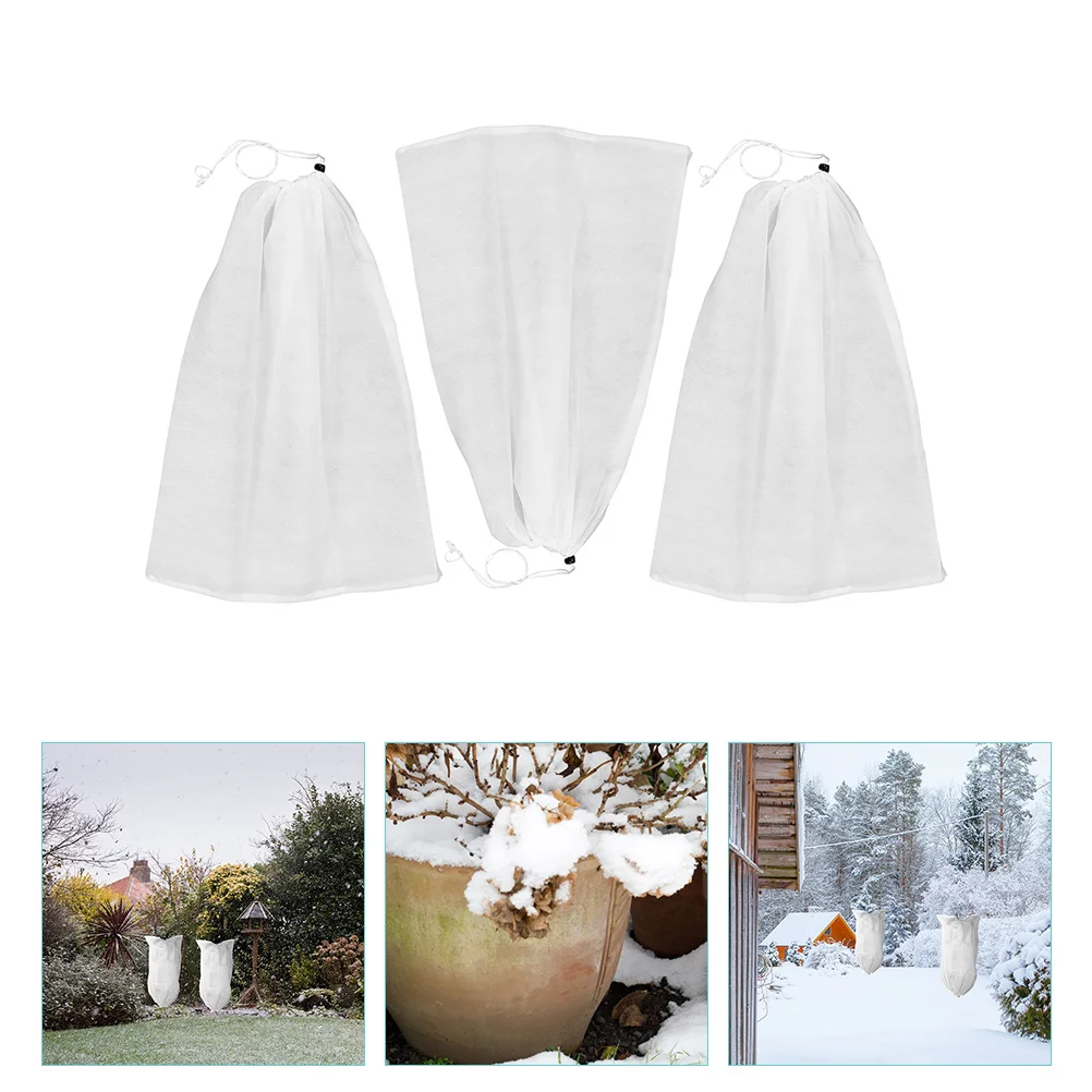 

3 Pcs Thicken Frost Protection Cover Plant Freeze Non-woven Fabric Winter Freezer Potector