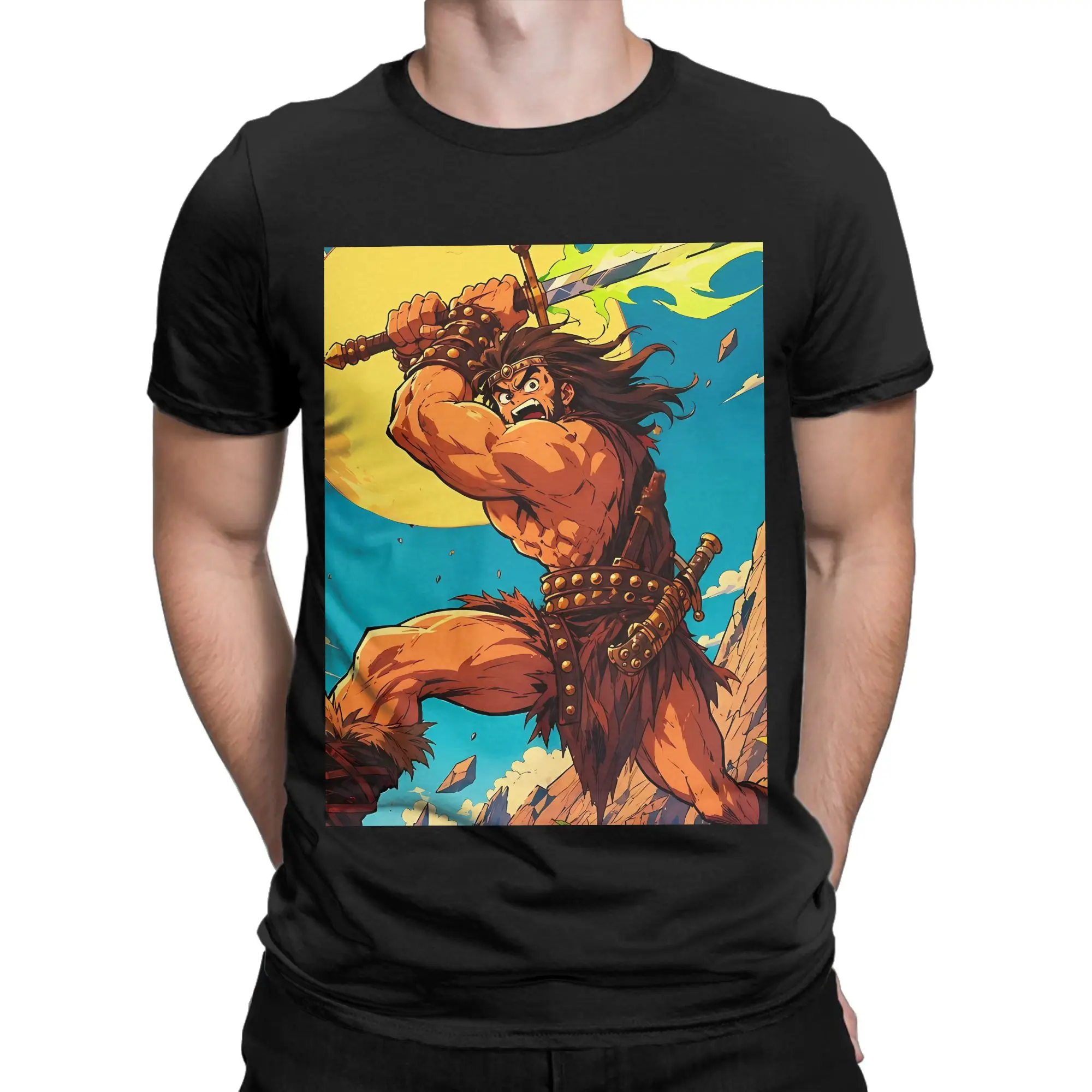 Fury Of Conan the Barbarian Novelty Graphic 100% Cotton T-Shirt Conan the Barbarian Tees Tops For Men
