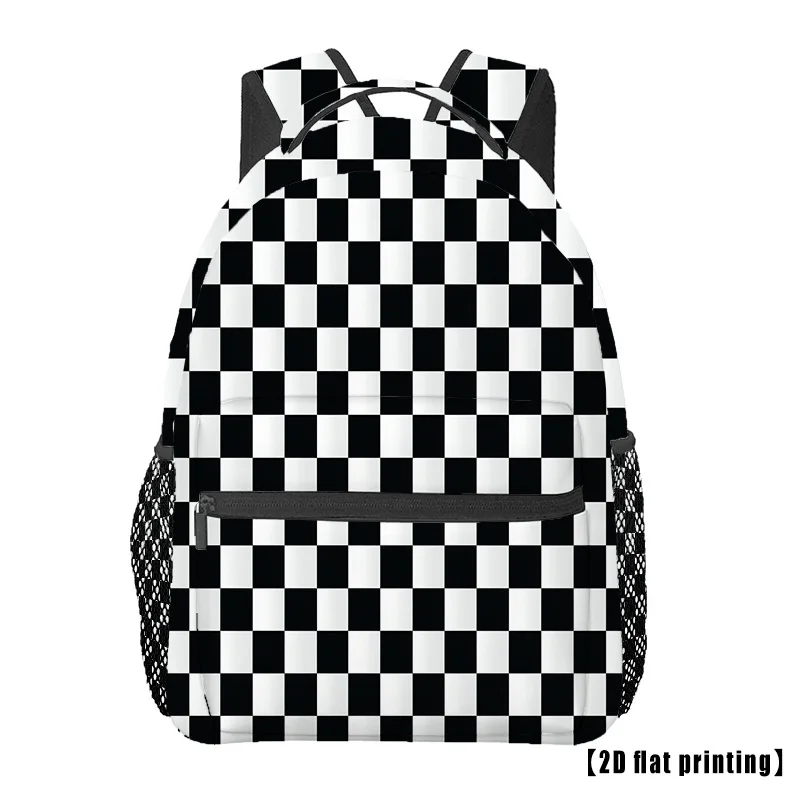 Checkerboard Modern Black Checkered Travel Casual Backpack Backpack Oversized Backpack Business Bag Can Accommodate