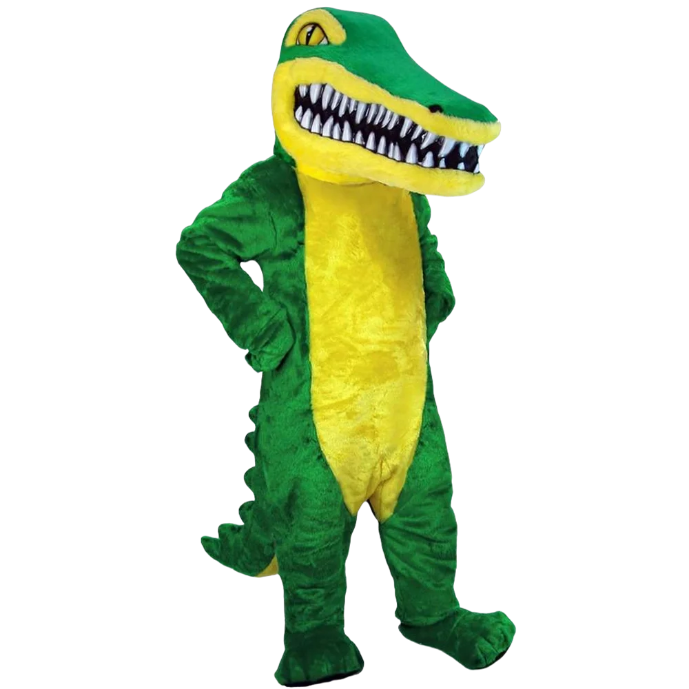 Professional Custom Green Scary Crocodile Mascot Costume Gator Alligator Mascotte Fancy Dress for Carnival Party SW1511