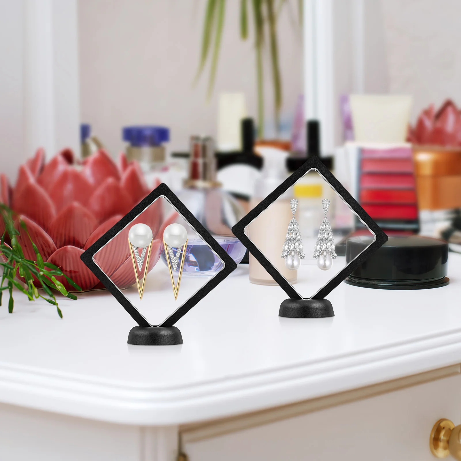 

4 комплекта шкатулки для демонстрации ювелирных изделий, черная простая прочная стойка для демонстрации ювелирных изделий для магазина, торгового центра, настольные монеты, медали, штампы, покерные фишки