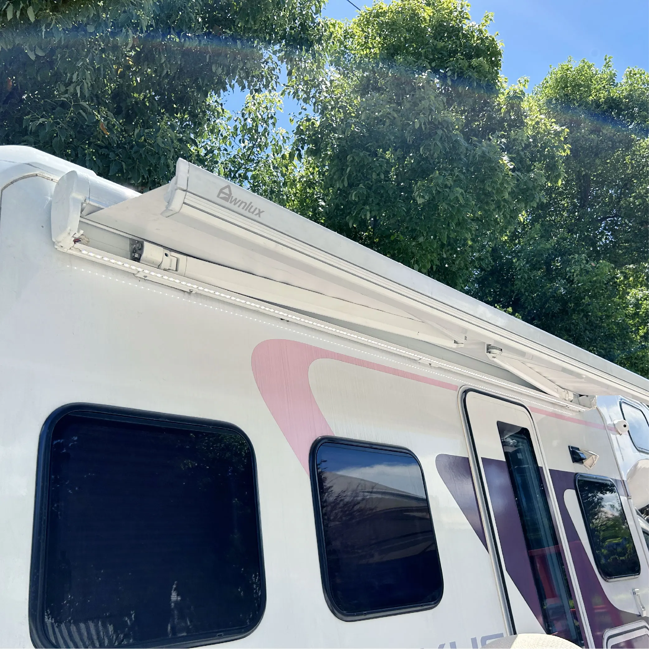 Awnlux full cassette awning camper with replacement fabric side mounted aluminum for rv truck 