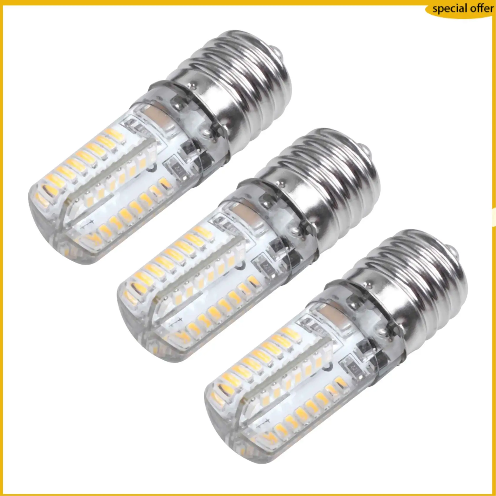 A50I 3X E17 المقبس 5W 64 LED المصباح الكهربي 3014 SMD ضوء دافئ أبيض AC 110V-220V