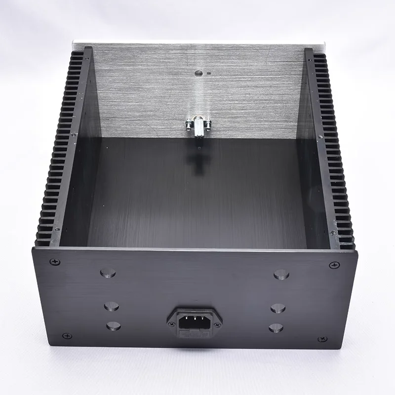 BRZHIFI Aluminum Enclosure Box 2412B Two Radiators Chassis For Class A And B Power Amplifier Cases Audiophile DIY Audio shell