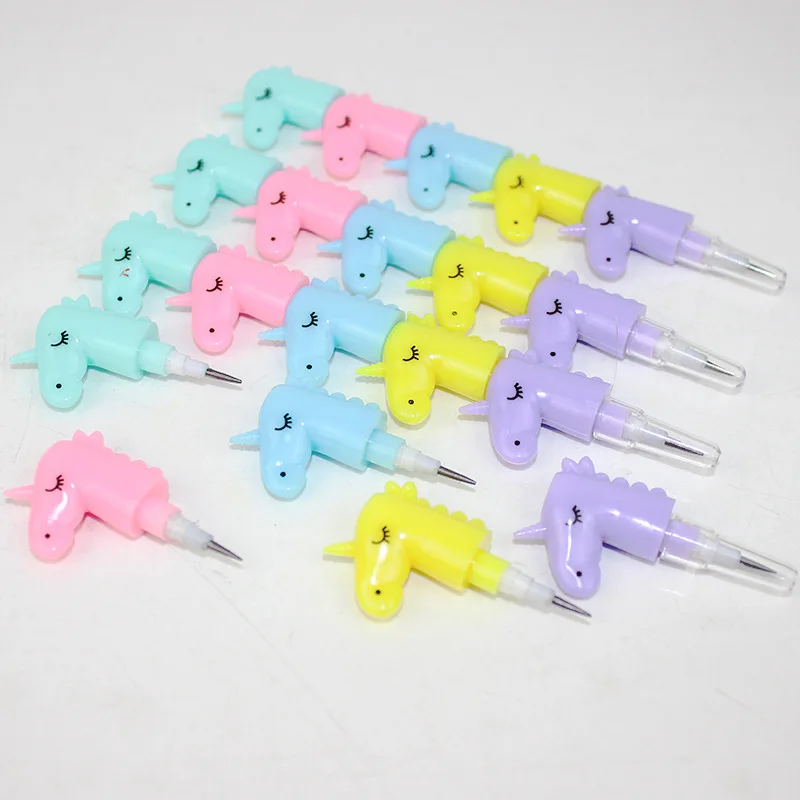 32 Pcs Cute Cartoon Unicorn Building Block Pencil /5 Part for 1/Creative Stationery/Children Student Prize Gift