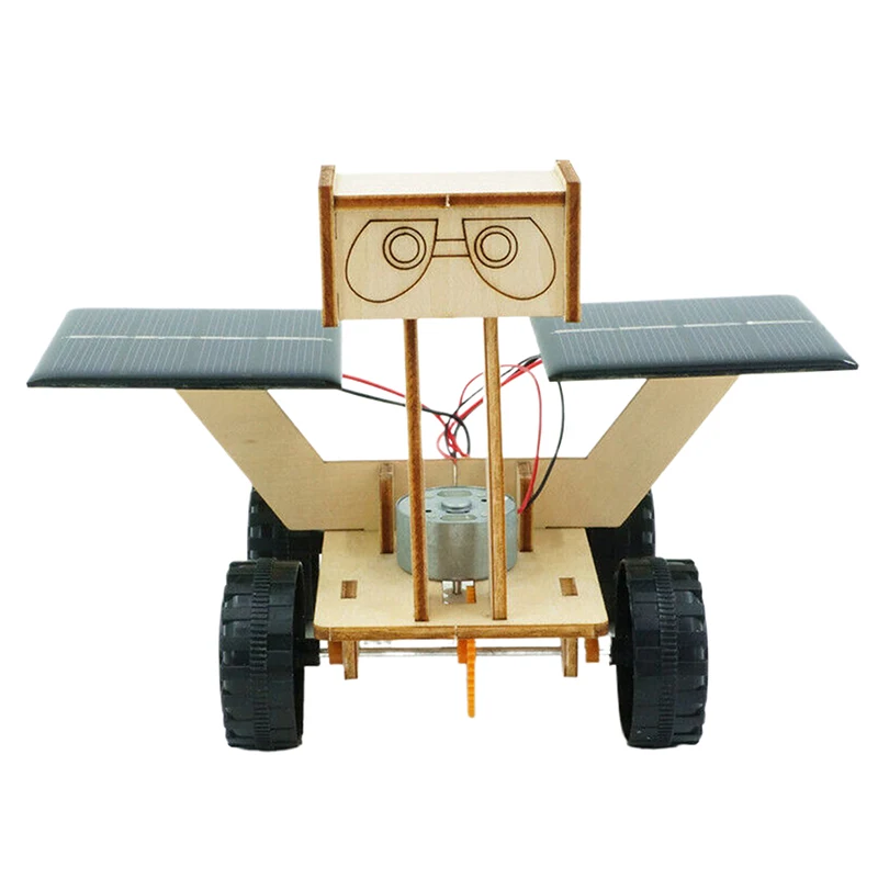 Kids DIY Solar Mars Rover Wooden Puzzle; Unique Educational Tech-tool Toy
