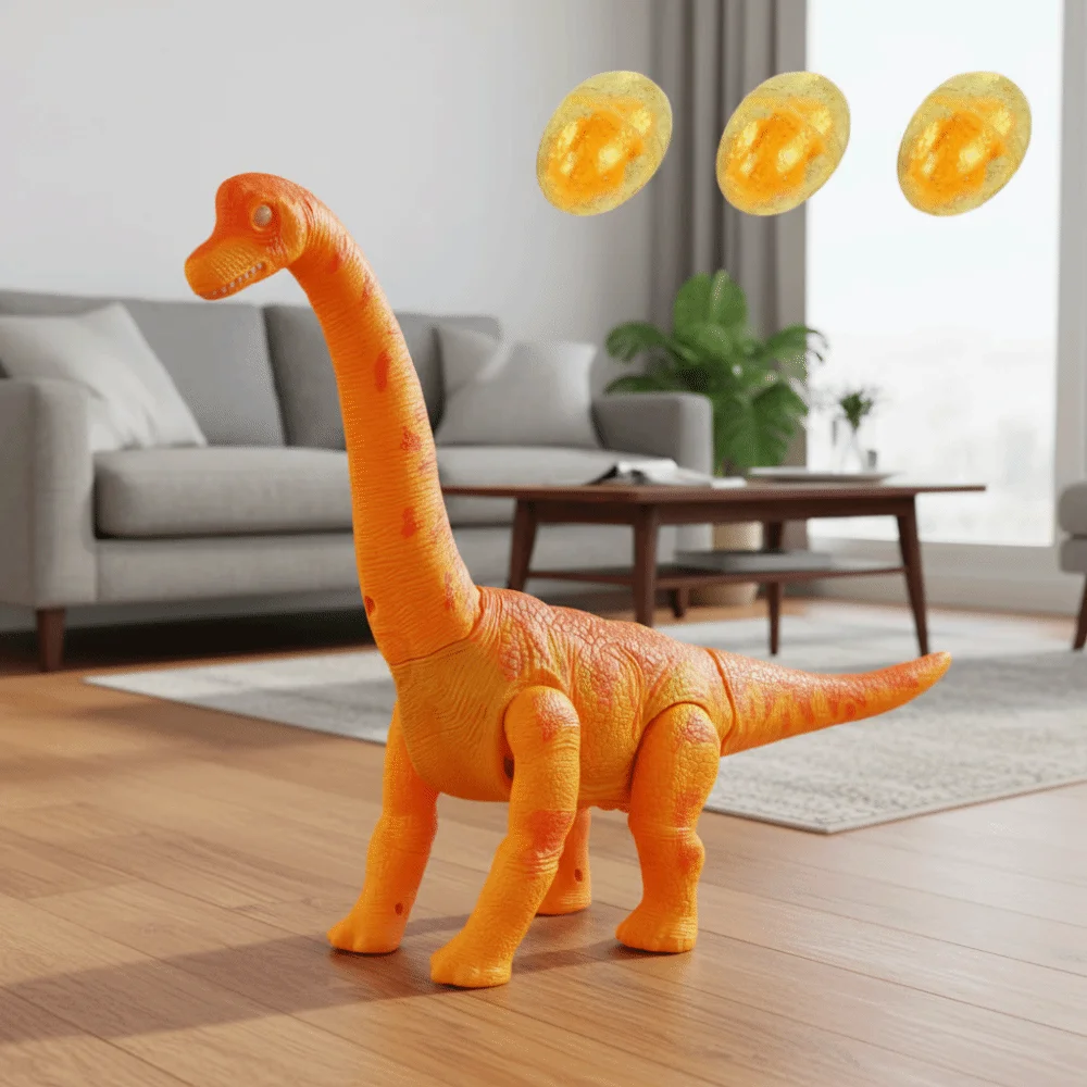 

Plastic Will Lay Eggs Dinosaurs Simulation Projection Electric Dinosaur Movable Collection Crawling Long-necked Birthday Gift