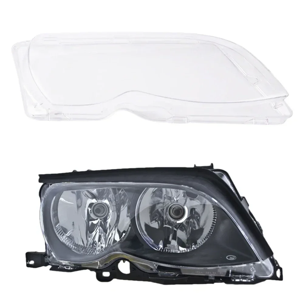 Car Headlight Cover For BMW 3 Series E46 318i 320i 325i 4 Doors Sedan 2002-2005 Lampshade Bright Shell Head Lamp Lens Covers