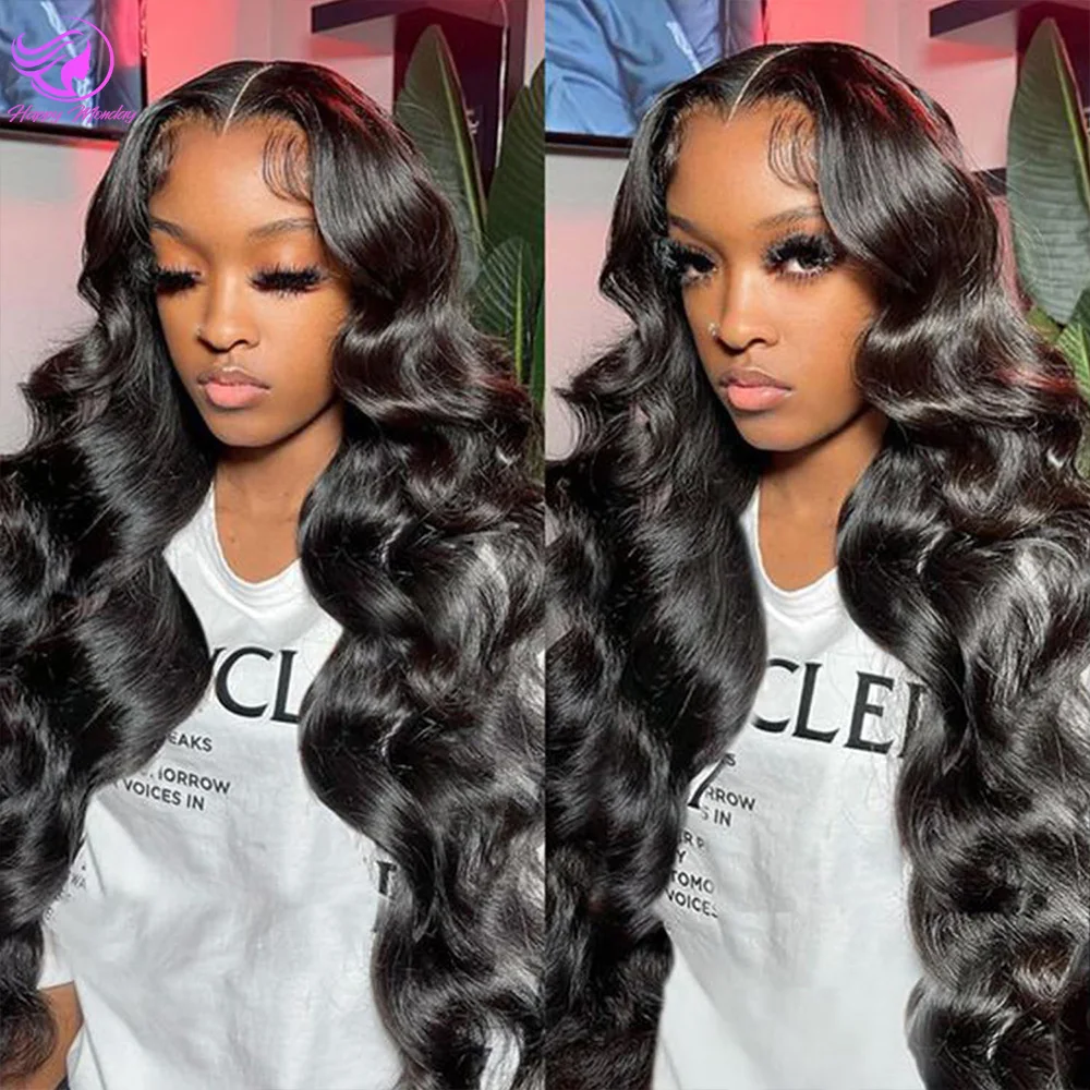 13X6 Lace Front Pruiken Menselijk Haar 200 Dichtheid Body Wave Hd Lace Front Pruiken Menselijk Haar Pre Geplukt Natuurlijke Kleur Lijmloze Pruik