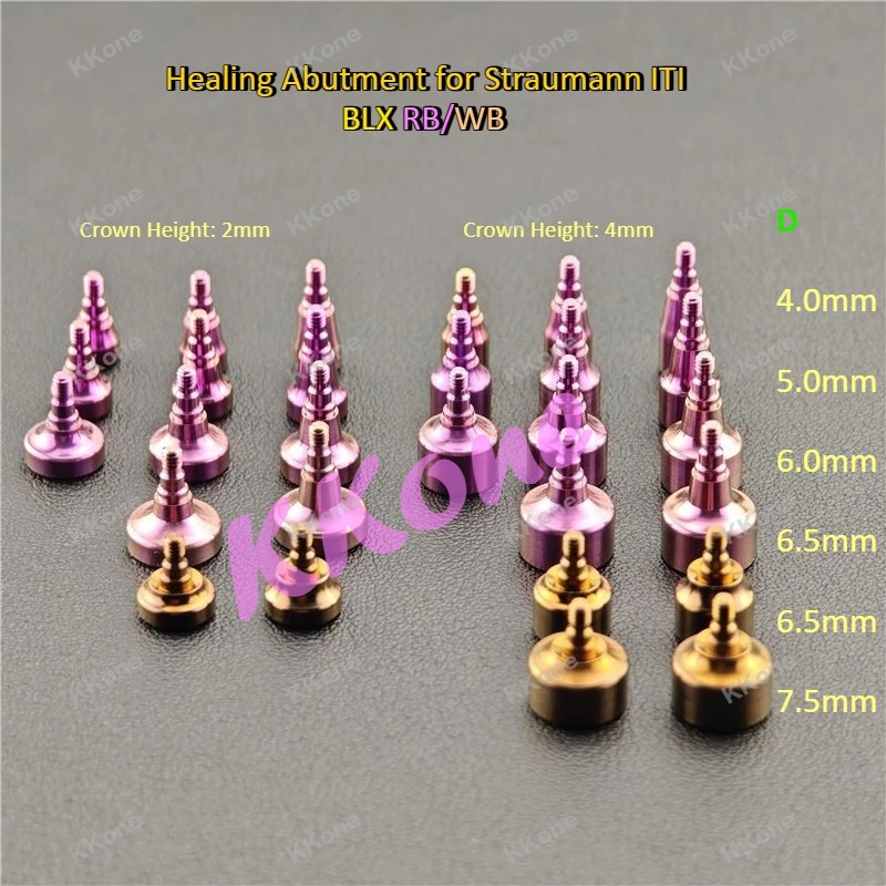 5Pcs Dental Healing Abutment For Straumann ITI BLX RB WB Crown Height 2mm 4mm Dental Implant Accessories