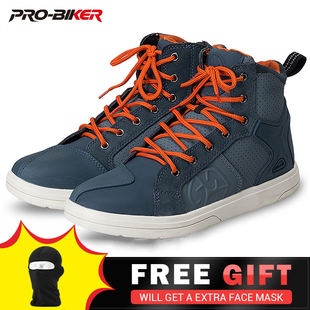 

SCOYCO New Motorcycle Boots Waterproof Motocross Boots Men Casual Motorcycle Shoes Microfiber Leather Moto Riding Racing Boots