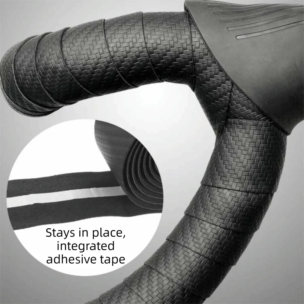 Carbon Fiber Bicycle Bar Tape Shockproof Anti-slip Handlebar Band Sweat-absorbing EVA Wrap Bicycle