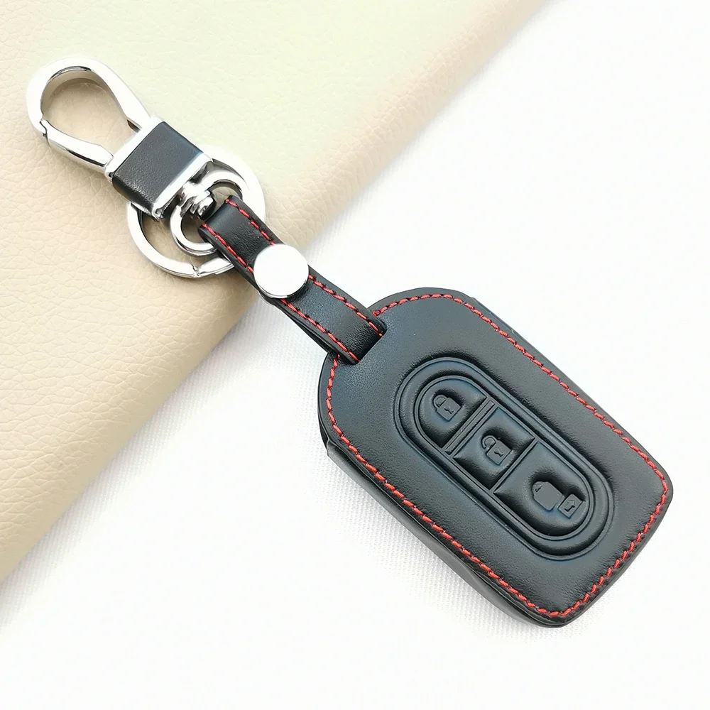 

High Quality Leather Key Case Cover Shell Holder Keychain For Nissan Tiida NV200 Pathfinder R51 Qashqai G10 Car Accessories
