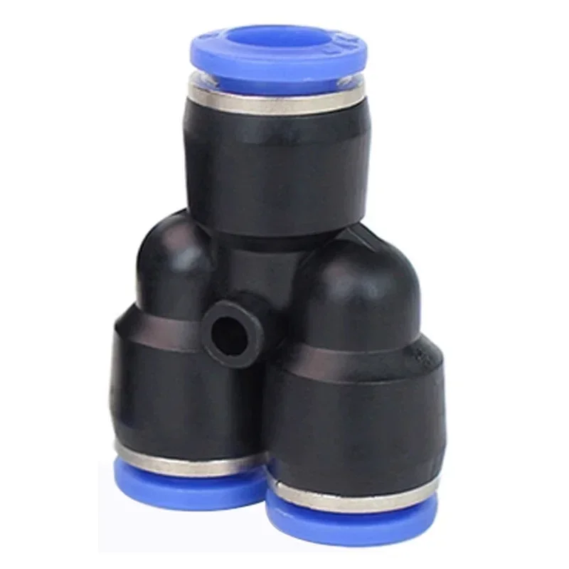 PY Series 4 6 8 10 12mm OD Hose 3 Way Port Y Shape Air Pneumatic Quick air Pneumatic Connectors Coupling Brass Fitting