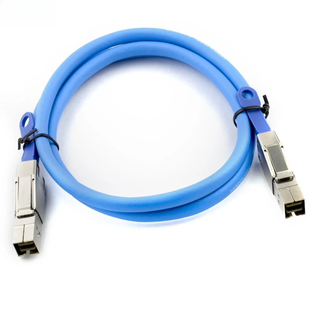 Mini SAS Data Cable SFF-8644 HD To SFF-8644 Blue, Server Cable 12Gbps Length Optional 0.5M 1M 2M 3M