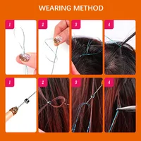 XINRAN Shiny Sparkle Hair Tinsel 100cm Thin Colorful Rainbow Silk Hair Extensions Dazzles Women Hippie for Braiding Headdress 5