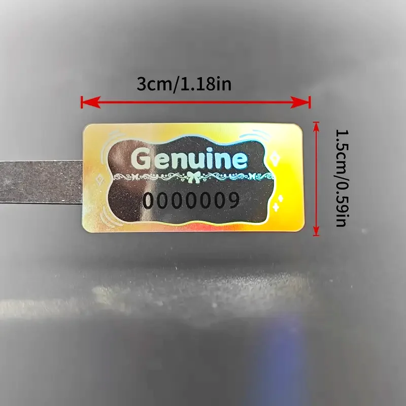 200pcs/400pcs Genuine Hologram Laser Label Stickers with Serial Number, Tamper-Evident VOID Seal Sticker, Product Authentication