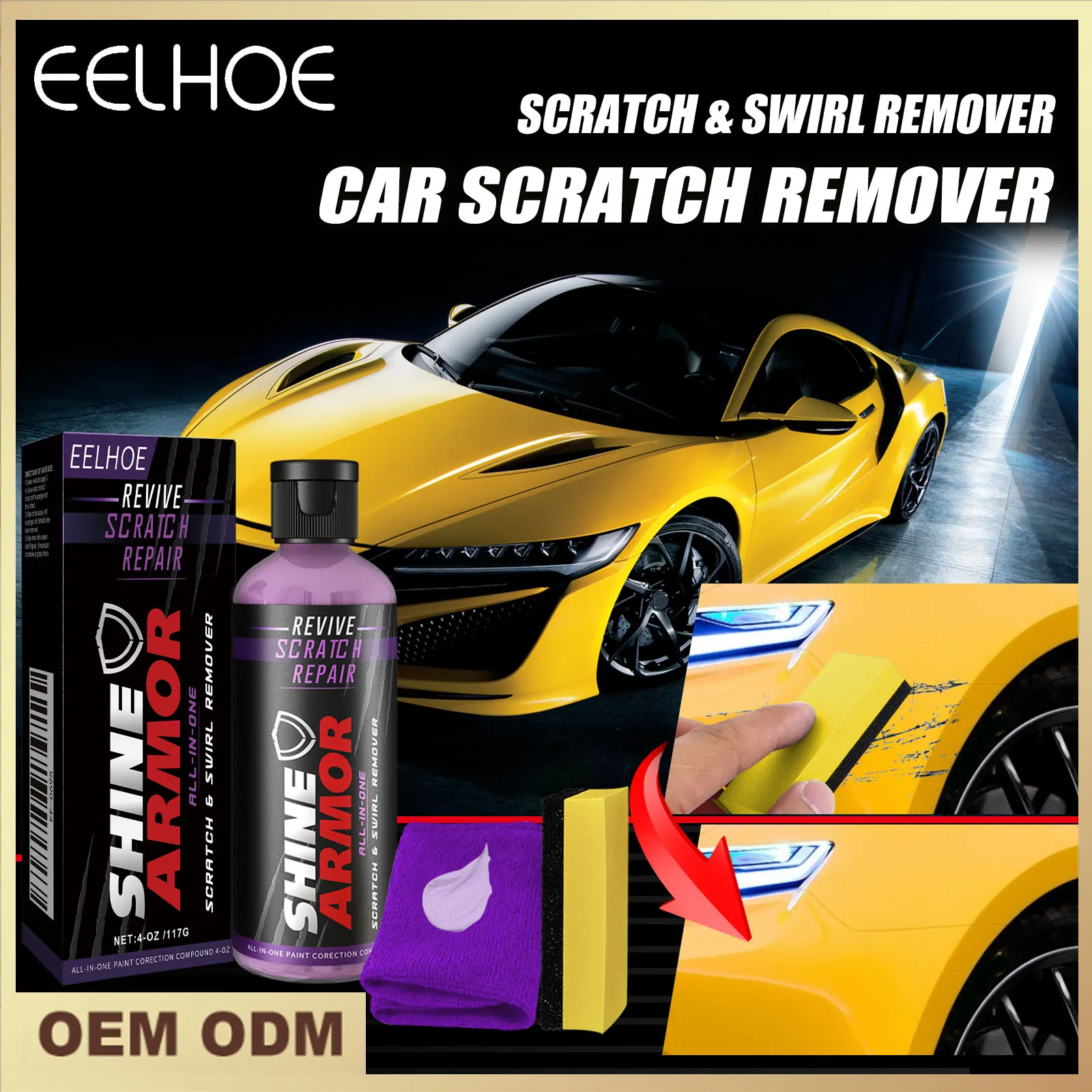 Solution de réparation automobile sans rayures, peinture pour l'élimination des rayures de Surface et soins de beauté, liquide de polissage