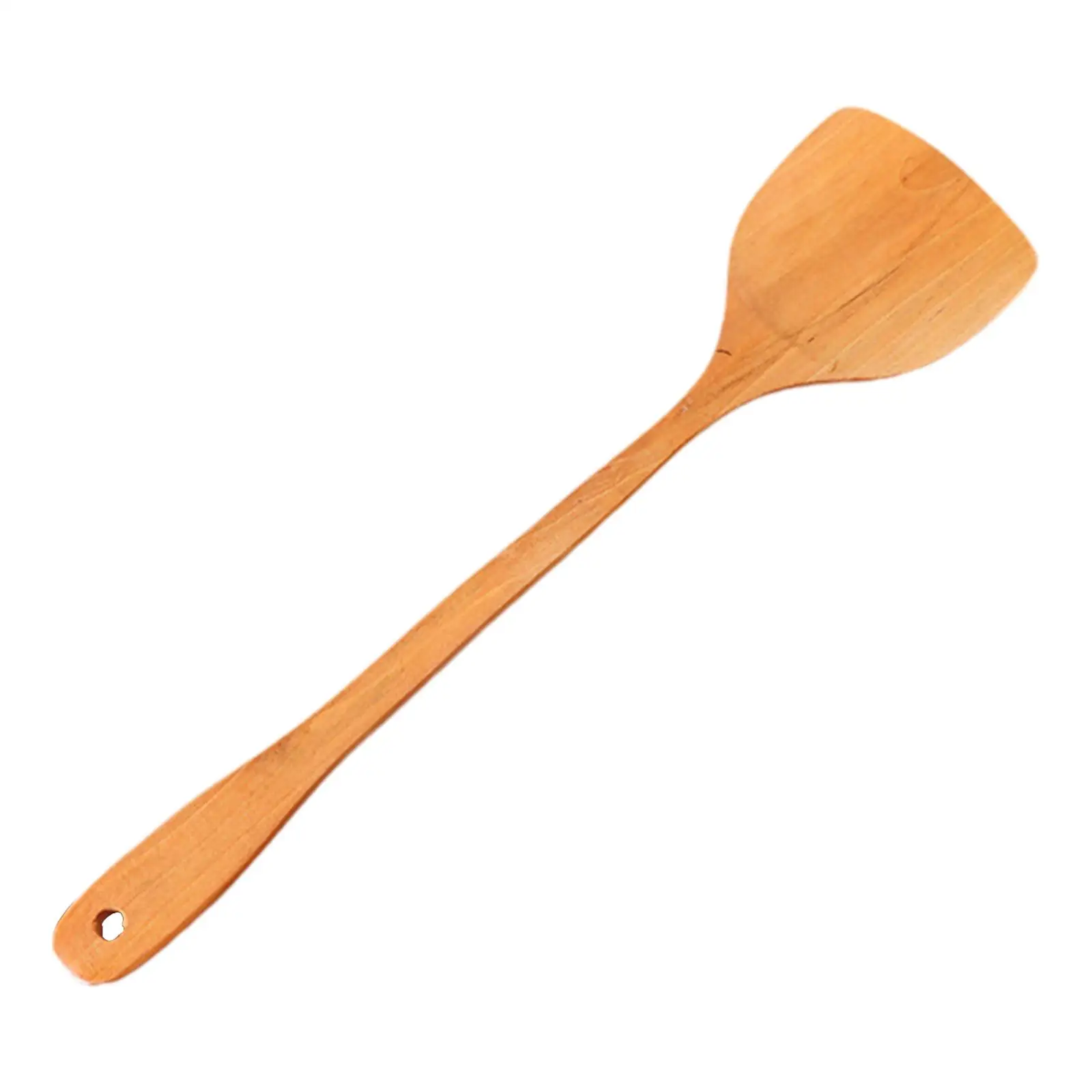 Extended Handle Wooden Spade, Kitchen Utensil Slotted Turner Wood Cookware Wooden Turner Kitchen Tool,