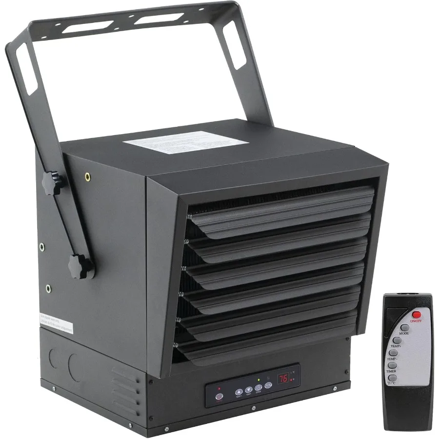 

10000W Hard-Wired Garage Heater for Industrial and Commercial Use Ceiling Mount Design 240V Fan-Forced Heating with Remote Cont