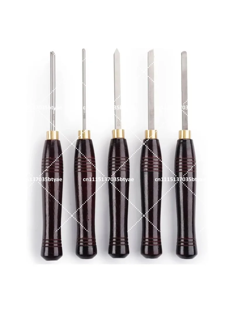 5pcs HSS Wood Turning Tools Lathe Chisel kit with Wooden Box High Speed Steel Woodworking Tool Set