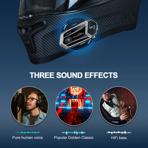 2 шт. Мотоциклетная гарнитура Fodsports M1-S AIR, шлем Bluetooth-гарнитура, 4 гонщика.