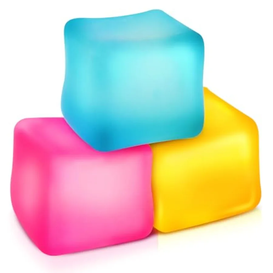 New product tasting price Fidget Toys Stress Cube 3 Pack: High Density Gel Filled Sensory Toys, 2." Cube, Anxiety Relief Squish