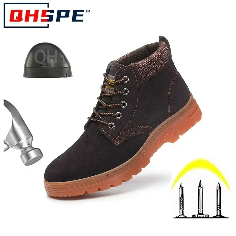 

Men's Safety Boots - Anti-Smash, Anti-Puncture, High-Top Work Shoes, Anti-Scald Welding, Durable Labor Protection Footwear