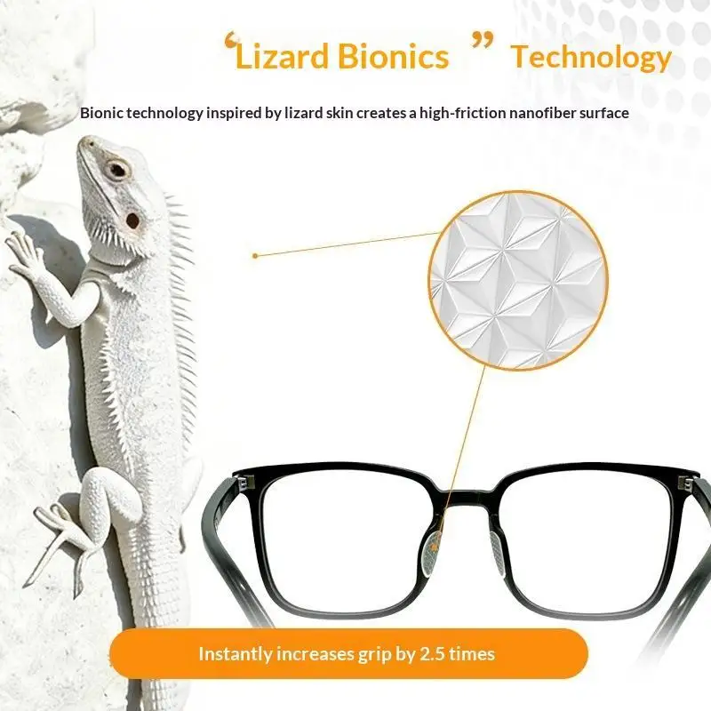 Anti Slip Eyeglasses Nose Pads 10Pcs Adhesive Soft Silicone Bionic Design Fit for Sports Driving Reading Glasses Use