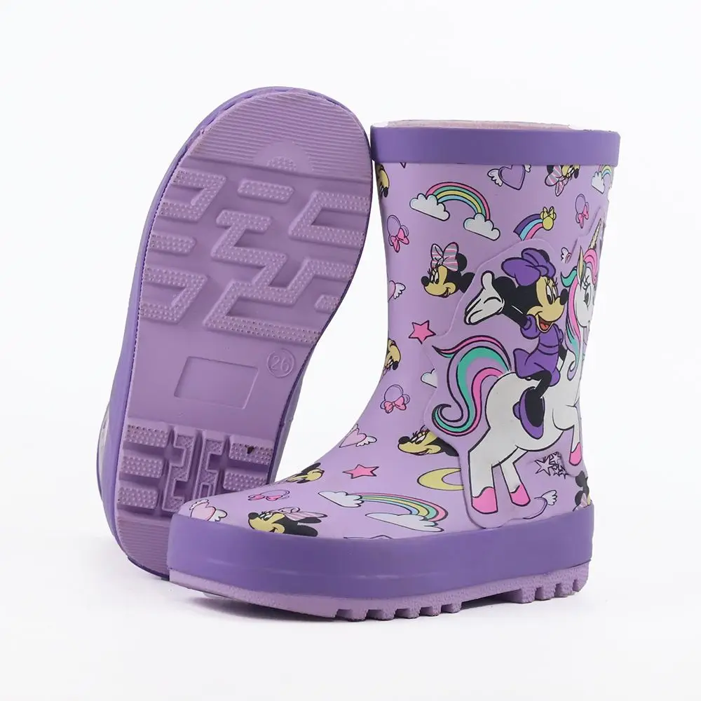 New Disney cartoon kids Minnie Mickey Mouse stivali da pioggia stivali da pioggia per studenti scarpe antiscivolo alla moda per bambini