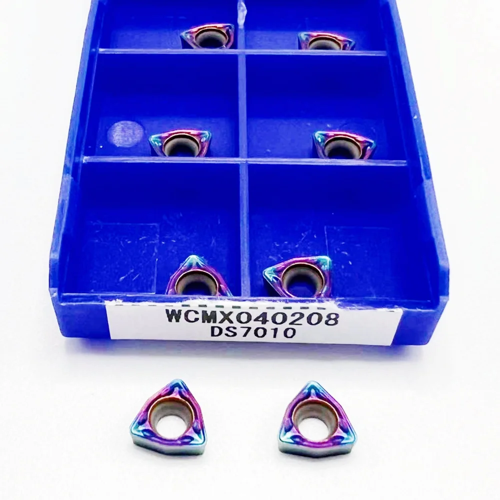WCMX040208 DS7010 Carbide Grooving Inserts CNC Lathe Tools U-Type  WCMX Indexable Blade for Steel High Hardness Cutting ﻿